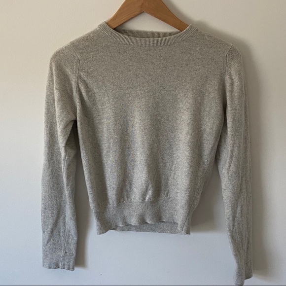 Murray Allan Sweaters - {hp} Grey Cropped  100% Cashmere Sweater
